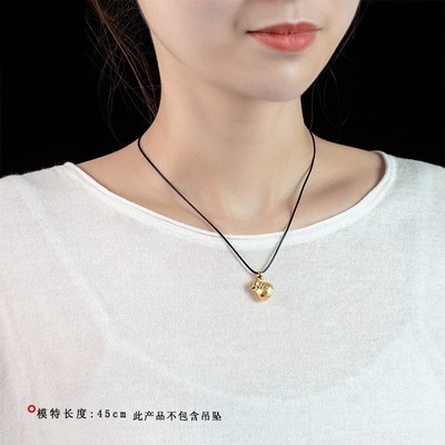 速发极细黑皮绳项链绳吊坠挂绳锁骨链绳子天珠颈绳珠宝玉坠细红绳