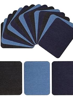 极速Prettyia 1j8x Iron on Denim Patches Elbow Knee Repair