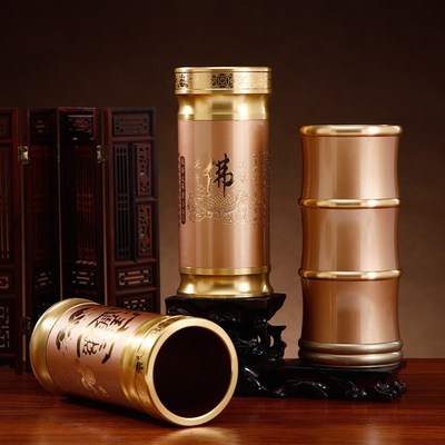 速发家财香筒招用香室装香的供佛香桶神台装竹签居装饰摆件