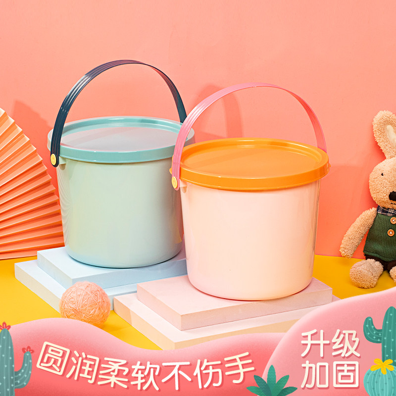 速发玩具收纳箱带盖儿盒宝宝积木手提塑料桶家童零食置物用整理箱