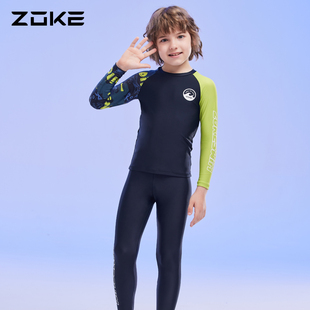速发儿童保暖男童大浪服长袖长裤防晒zok男e孩泳裤冲童游