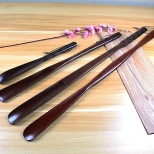 鞋器扒子老人创意加长家用把v子长柄木头鞋拔子提鞋实木孕妇不弯