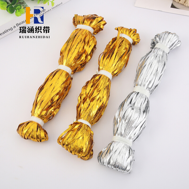 金丝坑绳 坑带金银色扁带 工艺用金丝扁绳服装纺织辅料花边带批发