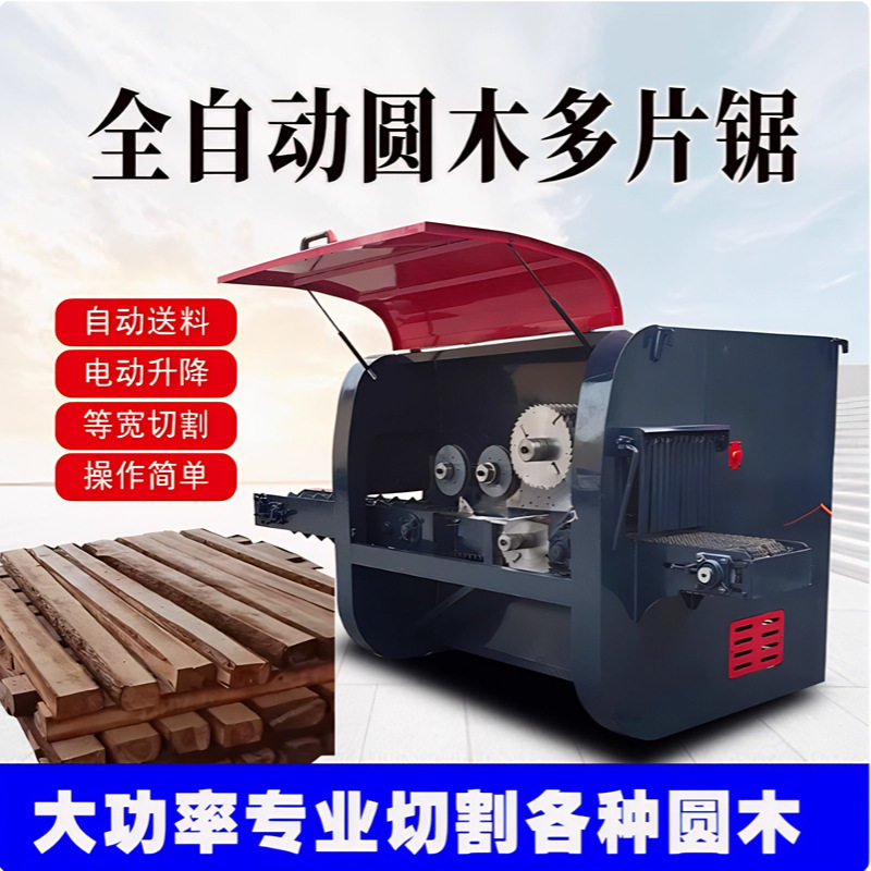 圆木多片锯圆木裁板锯圆木切片锯开条锯开片锯方木多片锯木工机械
