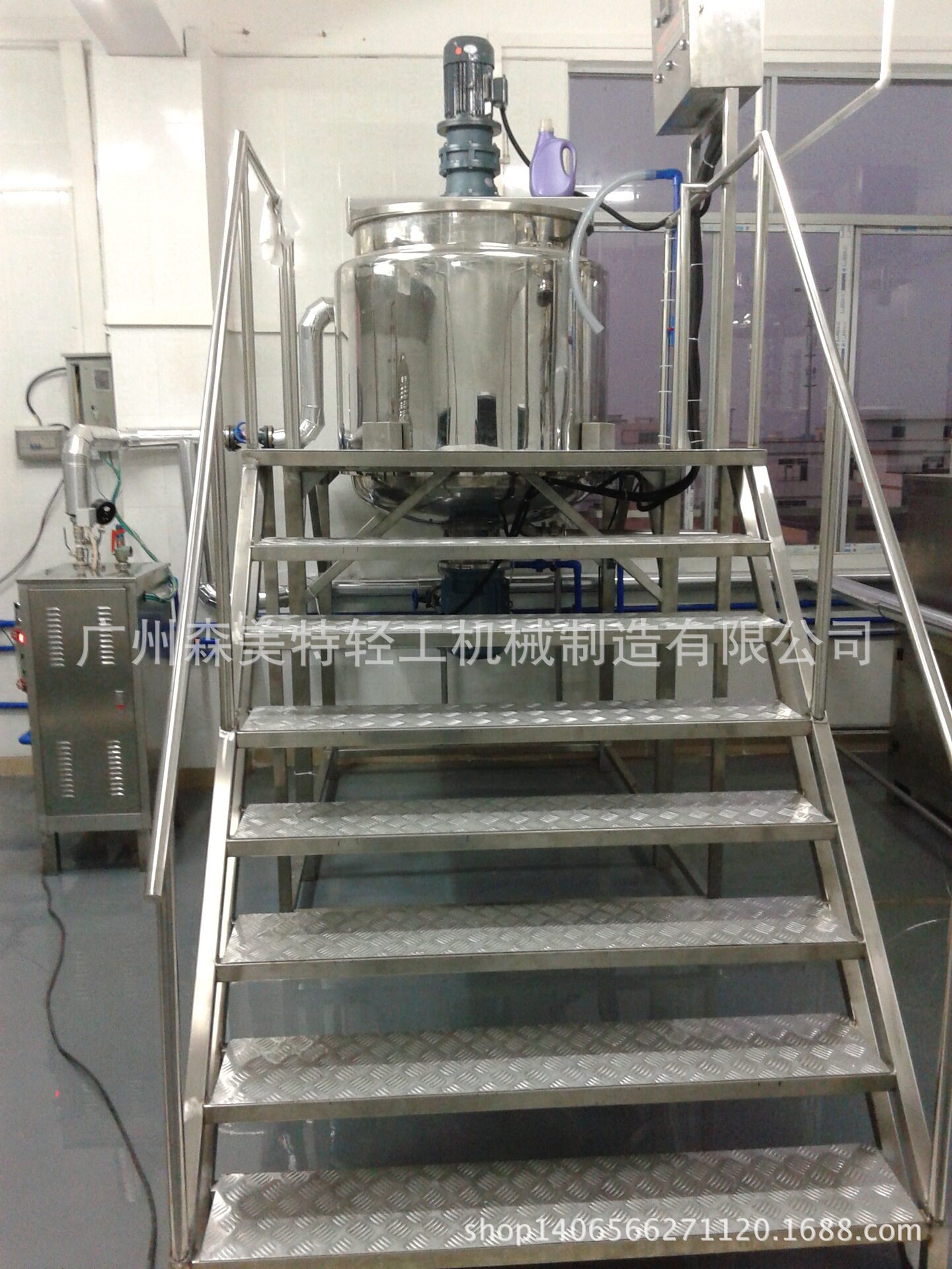1000L洗衣片搅拌罐500L蒸汽加热冷却液体混合分散搅拌罐