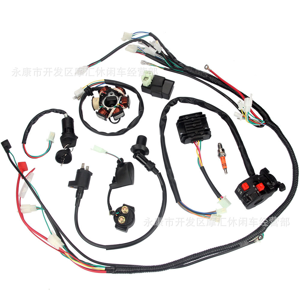 ATV四轮沙滩车配件GY6 125CC 150CC全车线束线路点火系统CDI套件
