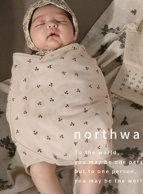 Northward婴儿睡袋防惊跳襁褓纯棉a类包被新生儿抱被宝宝专用包巾