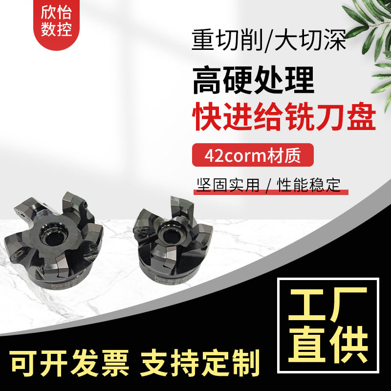 PD09-63-22-5T快进给铣刀盘 刀片重切削快进给开粗直角平面铣刀盘