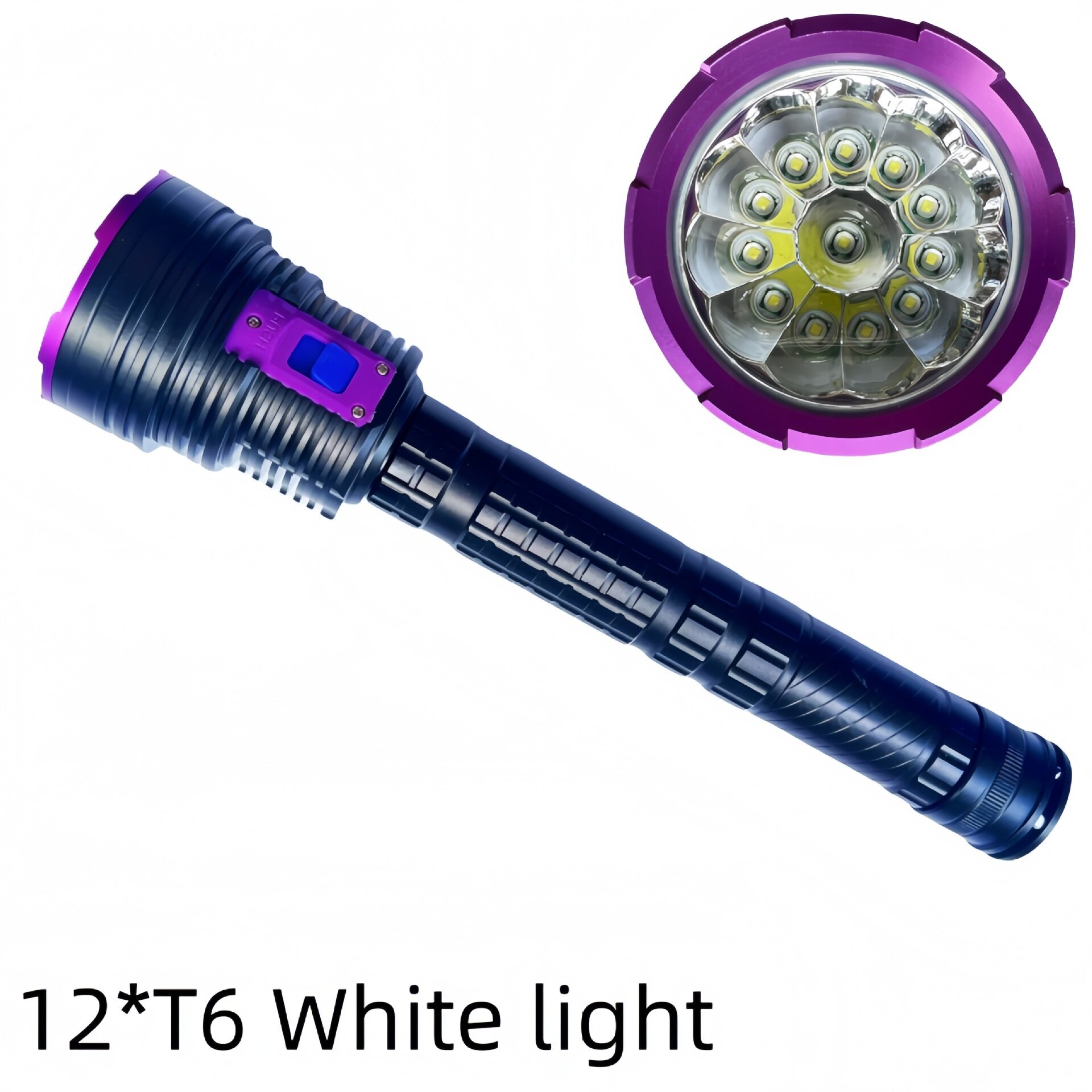 潜水手电筒 12/L2灯 7000流明铝合金LED手电筒26650充电手电筒