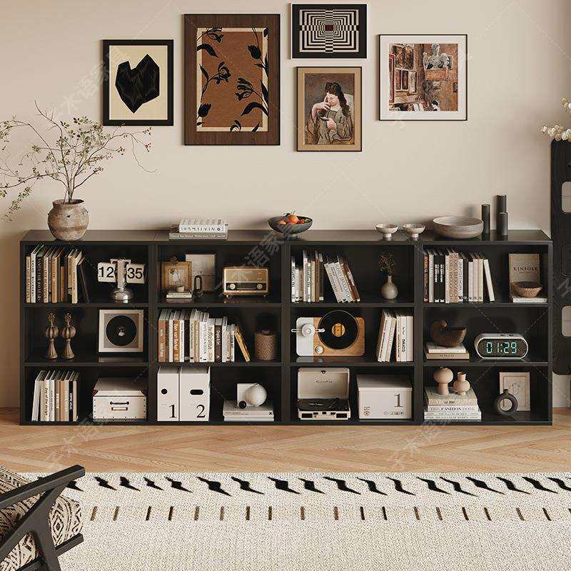 电视柜客厅家用2026新款小户型简约落地收纳储物一体靠墙组合书柜