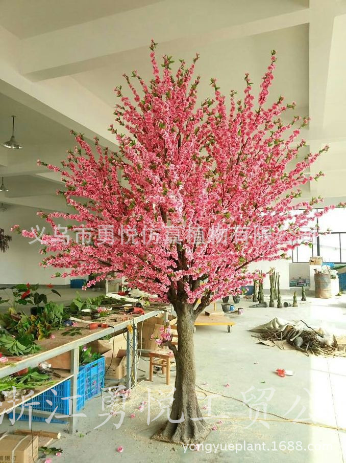 厂家直供仿真植物树工程大型树 3.5米仿真桃花树大型 大榕树