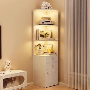 实木角柜转角置物架家用墙角柜卧室角落三角柜靠墙边柜拐角储物柜