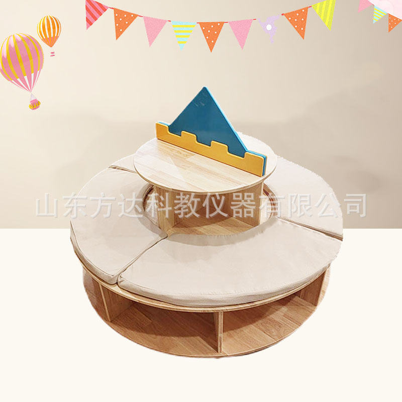 幼儿园实木卡通城堡区角收纳柜