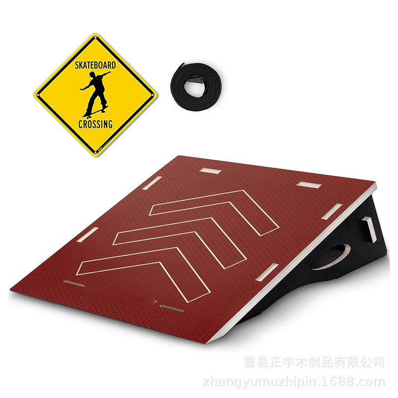 木制大型滑板儿童跳跃的自行车坡道,可折叠的发射坡道适用于滑板
