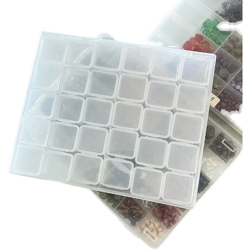 珠子收纳盒分类盒装珠神器盒子套装塑料套盒适合大珠子整理盒子