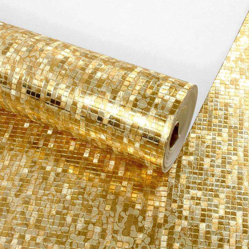 ft金箔墙纸金黄色金色银色ktv专用闪光反光马赛克天花板吊顶墙壁