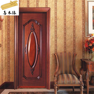 南京厂家橡胶木门整套实木烤漆门 室内卧室房间门 中式