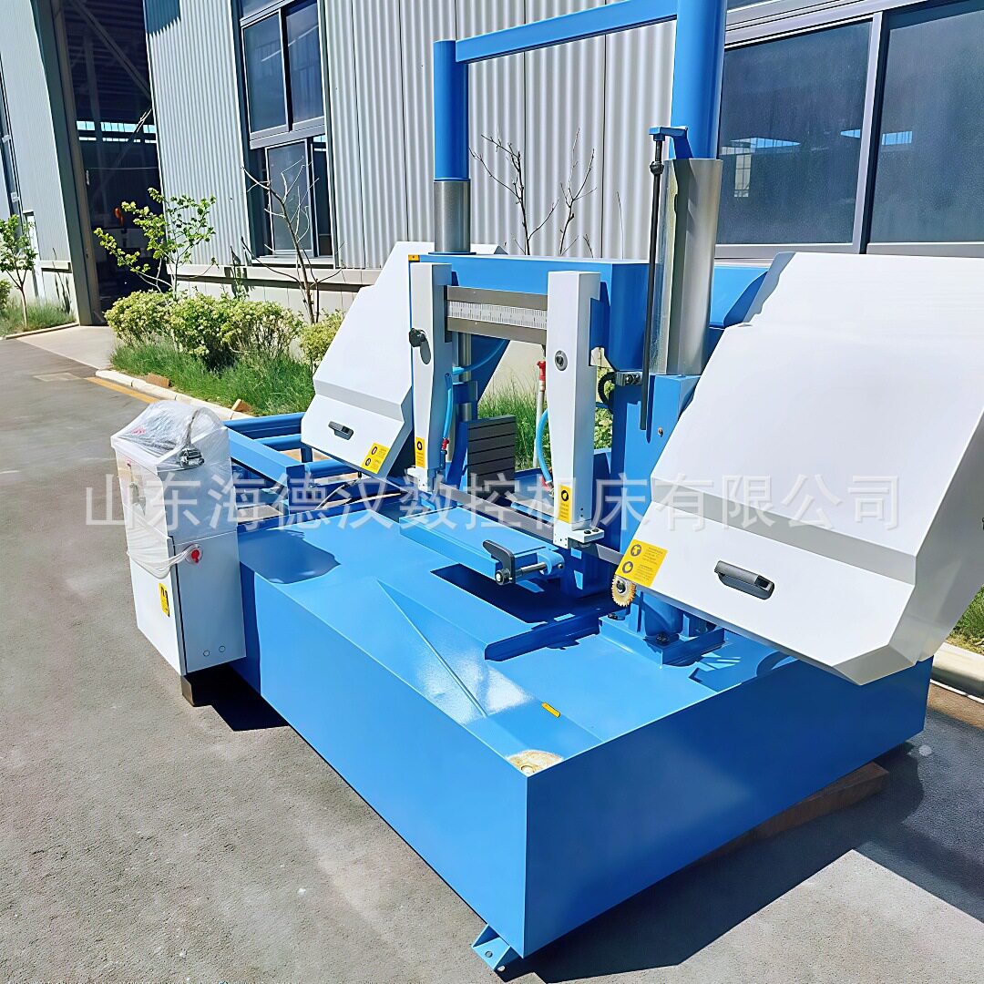 现货供应GB4240卧式带锯床金属锯床液压半自动400mm直径锯切
