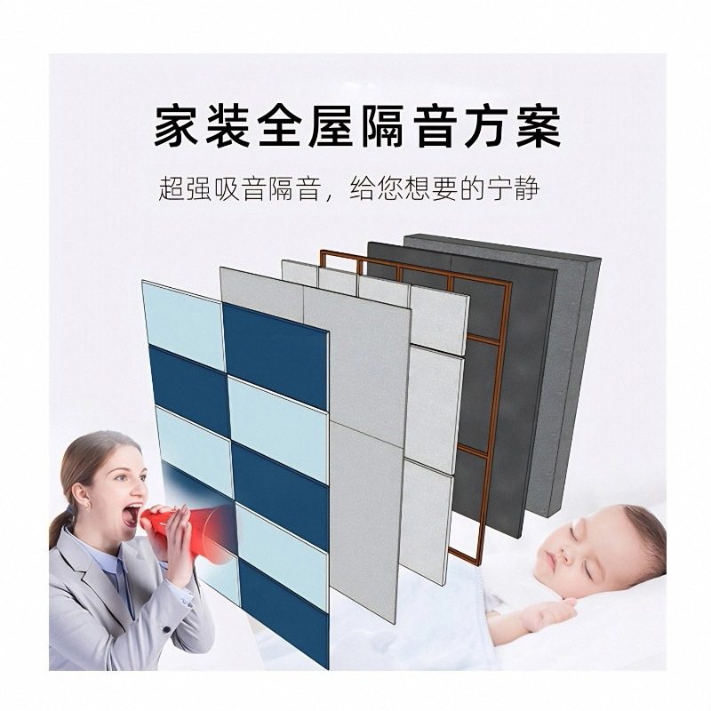 隔音板卧室家用吊顶天花板地面房间家庭KTV全屋隔音装修施工改造