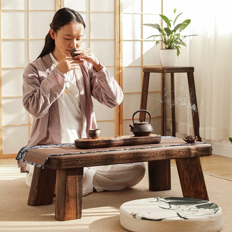 实木简约飘窗榻榻米茶几