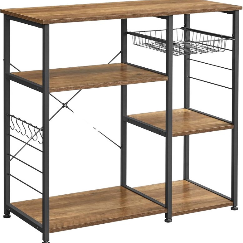 家用多层储物架厨房落地式多功能收纳置物架现代简约靠墙展示架子