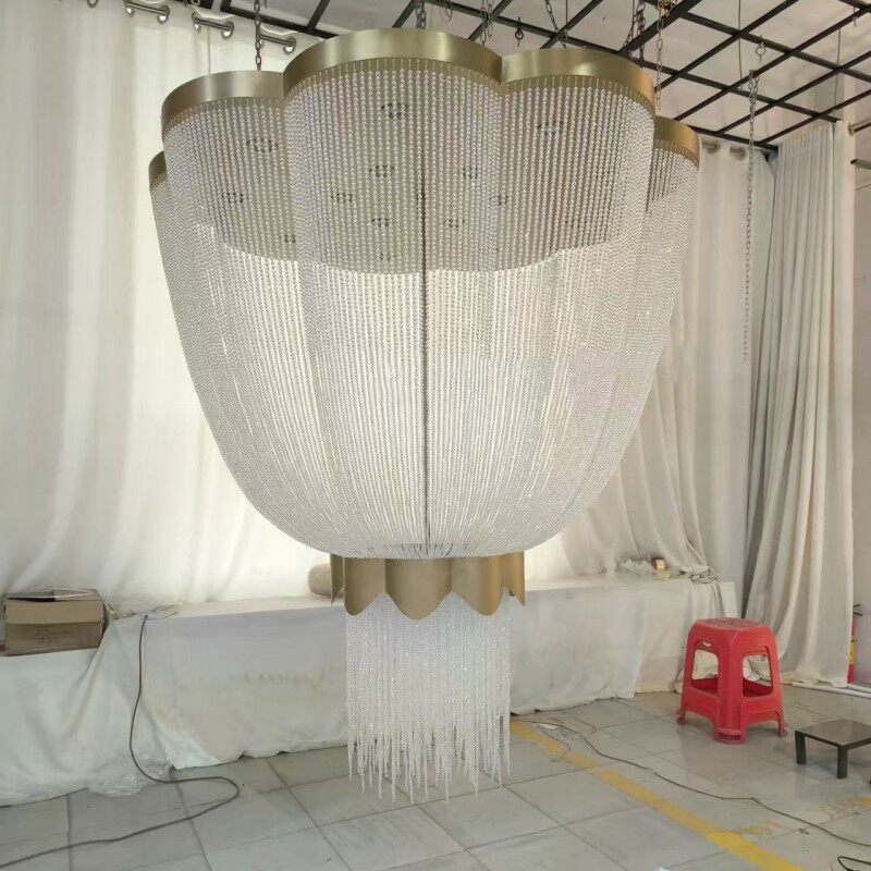灯饰定制水晶灯酒店大堂灯宴会厅别墅客厅灯水晶吸顶灯珠宝灯