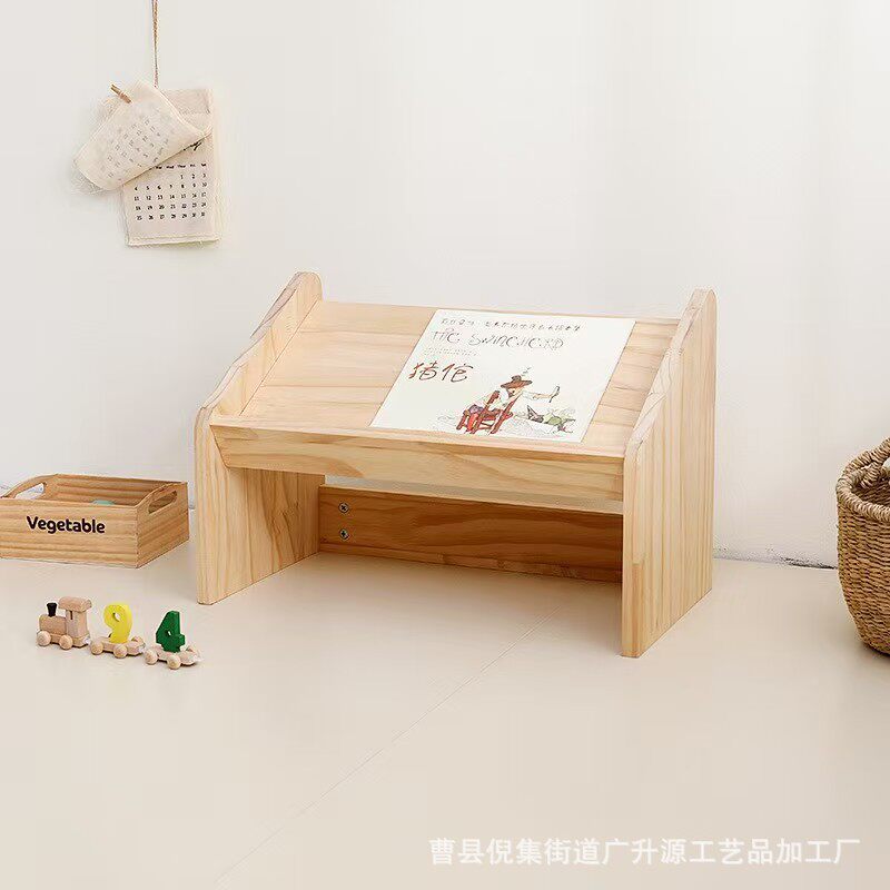 木质桌面置物架办公桌小型书架实木立式简易书柜家用杂物收纳架