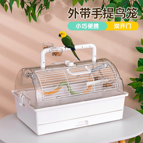 手提仓鼠笼子金丝熊便宜大号亚克力外带提手双层豪华别墅工厂直销