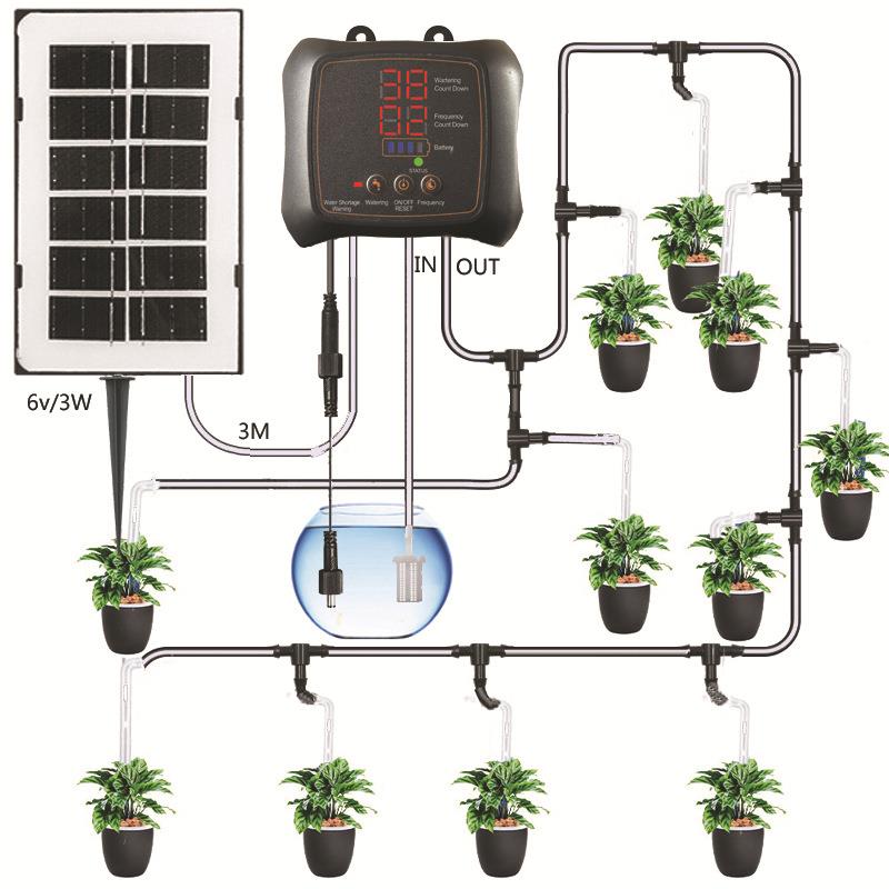 户外太阳能浇花机智能灌溉机3W分体式浇花器专用浇水器洒水
