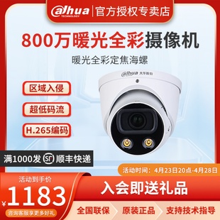 HDW4849H IPC 大华800万暖光全彩定焦海螺网络摄像机DH LED