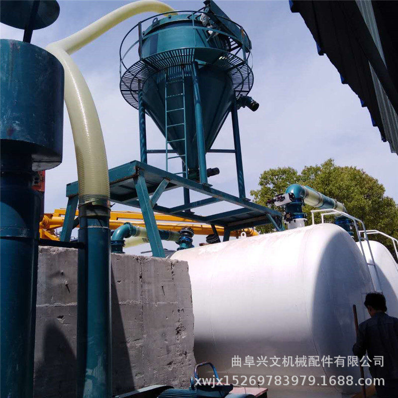 自吸式气力输送机厂家矿粉白灰装车气力输灰机机械臂式风力吸粮机