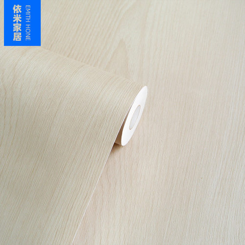 韩版PVC木纹贴纸自粘墙纸壁纸展柜家具翻新加厚带导气槽贴膜30米