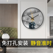 饰钟书房经典 新款 装 简约时尚 大吉大利轻奢时钟 创意静音挂钟