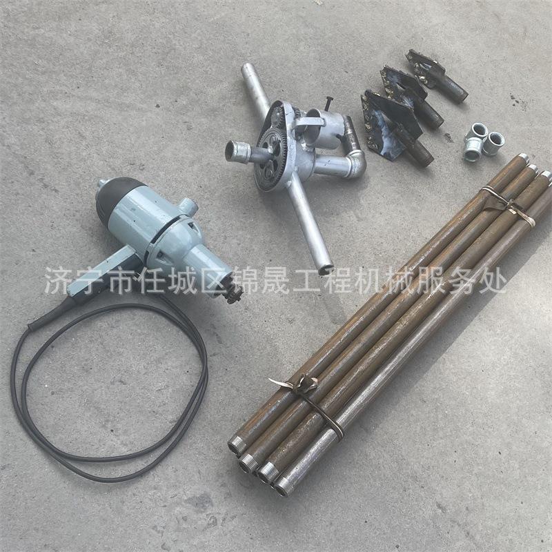 手扶杆小型钻井机齿轮型打井机沙土地吃水井挖井电动设备稀土钻探