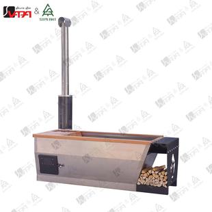 户外 304不锈钢热水浴缸 1人使用 带烟囱 桑拿燃木热水浴缸