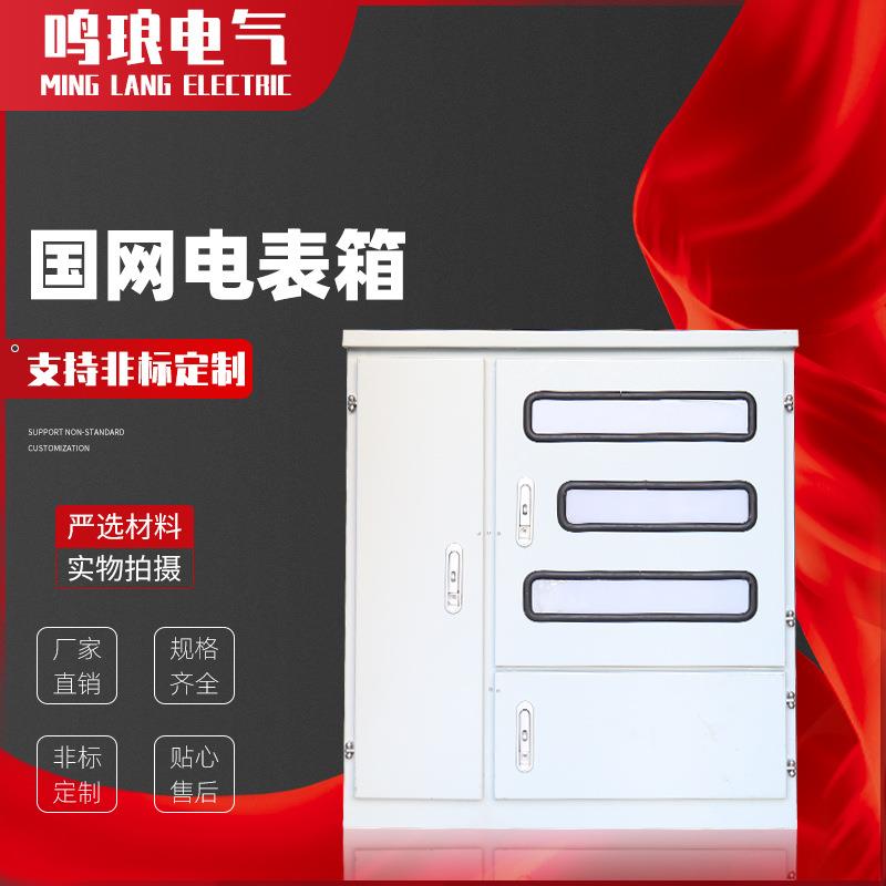 厂家供应国网南网三相单相12表户外室内不锈钢铁非标计量电表箱