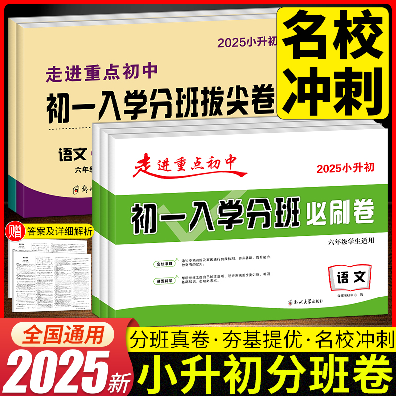 小升初入学分班2024年