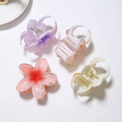 极速Muweordy Plumeria Hair Clips Flower Hair Claw CWlip ndy