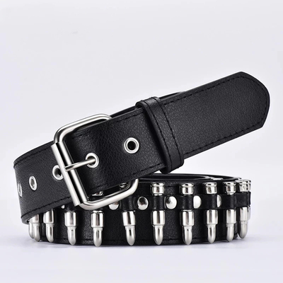 极速New fashion ladies leavther punk belt hollow rivet luxur