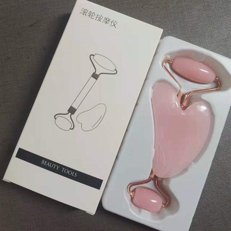 极速2pcs/set Face Spa Neck Massager ForJ Face Roller Gua Sha