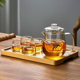 极速茶壶玻璃泡茶壶玻璃s茶具功夫茶道杯茶水分离茶杯煮茶壶玻璃