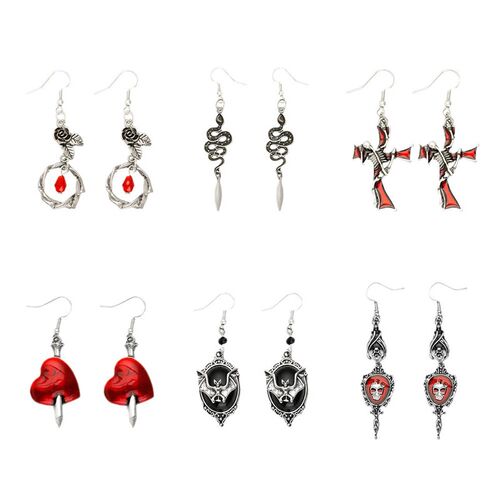 极速Halloween Vakmpire Bat Earring Gothic Wind Arrow Through