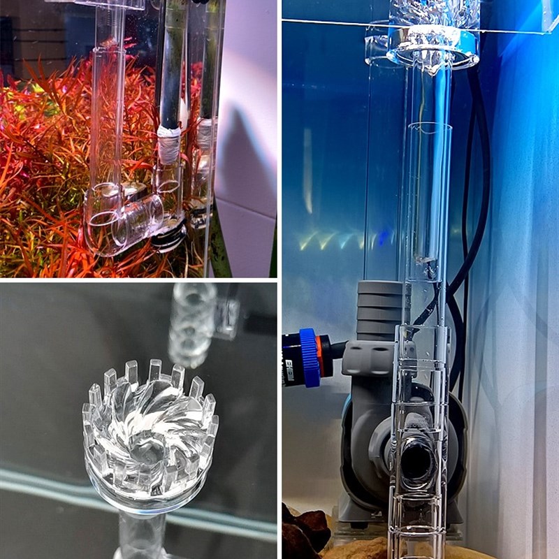 极速鱼缸去除f油膜器旋转浮子旋风花篮鱼池面吸进水口浮头水族过