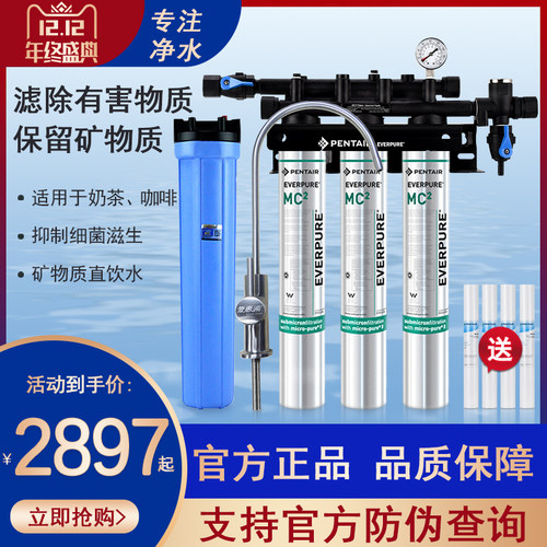 新品爱惠浦MC2净水器 商用v奶茶店 MC2三联大流量净水机 直饮大型