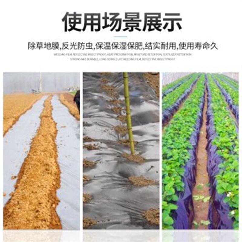 极速黑色地膜农用除草膜蔬菜果树防草膜塑料薄膜 黑色1W.2米宽450