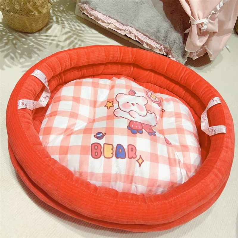 极速宠物卡通窝大耳狗猫窝狗窝A手提四季通用冬天保暖篮子窝狗狗