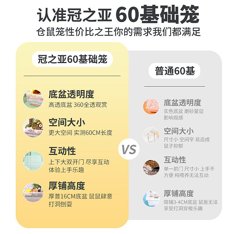 极速亚克力d超大别墅金丝熊专用密袋鼬芦丁鸡60饲养箱防破损防越