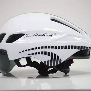 极速自行车头盔一体成型山地公路气动风L镜TT破风铁三计时头盔