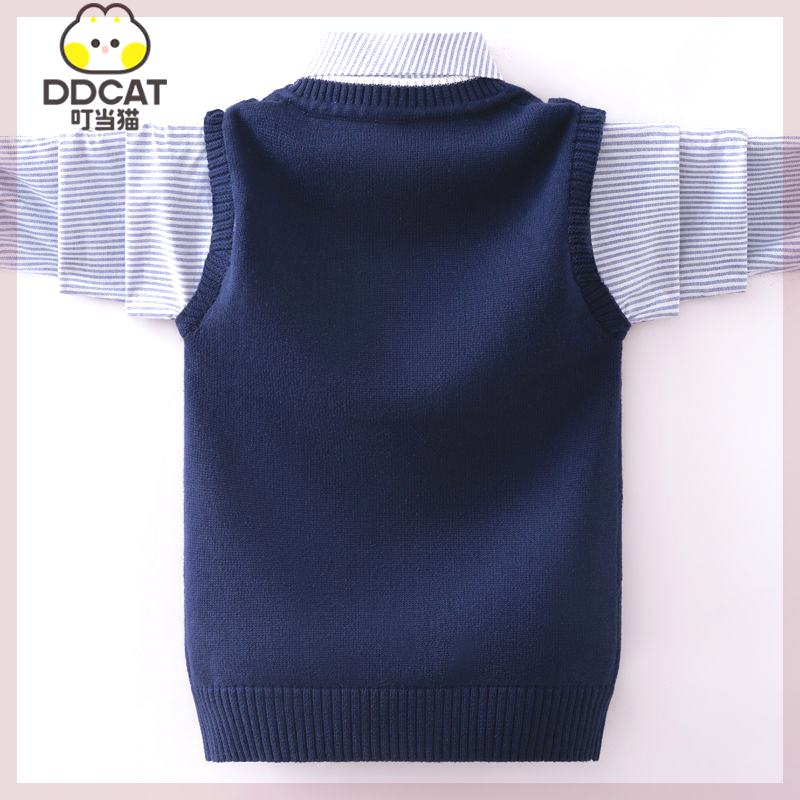 极速叮当猫鸿添专卖店 叮当猫男童针织毛衣J秋装2023新款洋派中大