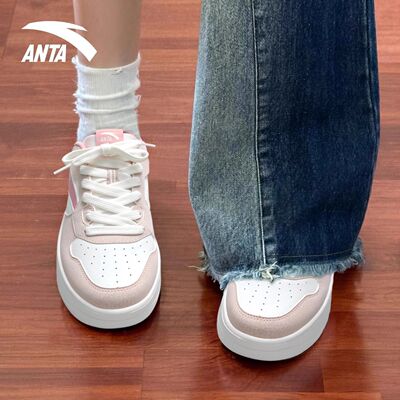 安踏女鞋厚底增高轻便百搭板鞋